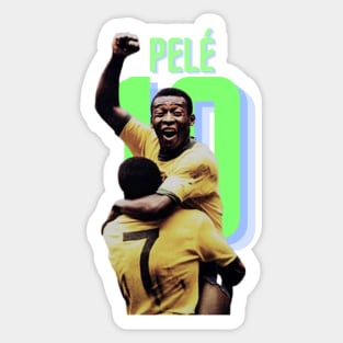 Pele 10 Classic Vintage with details T-Shirt Sticker